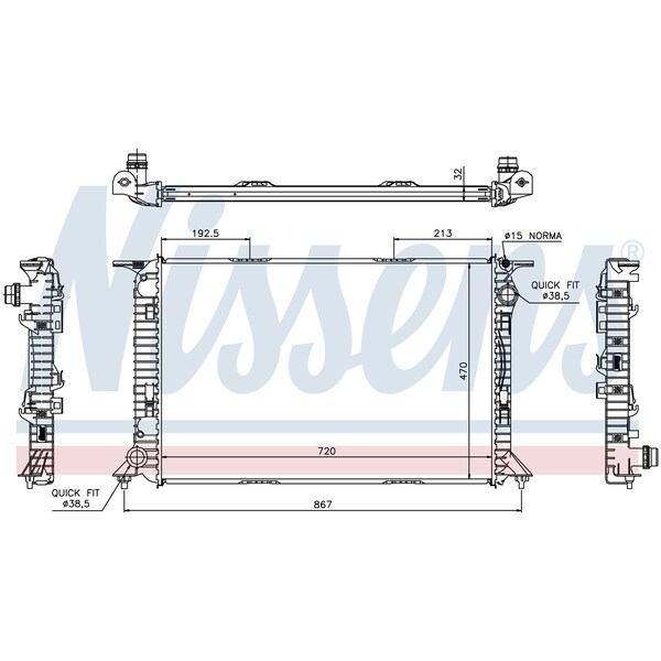 Nissen Nissens Radiator, 60319 60319 - main